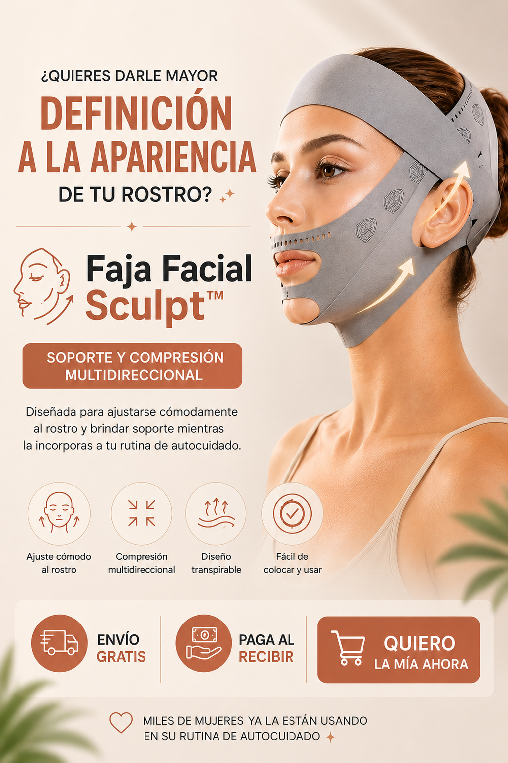 Faja Facial Sculpt™ – Soporte y Definición Facial