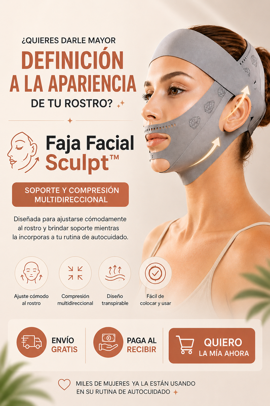 Faja Facial Sculpt™ – Soporte y Definición Facial